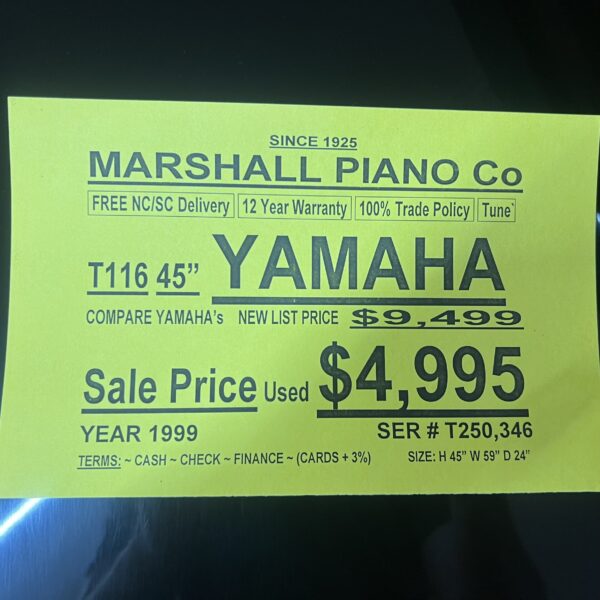 Yamaha T116 Studio Piano - Image 4